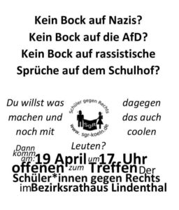 Offenes Treffen am 19. April 2018